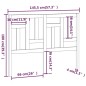 Testiera per Letto 145,5x4x100 cm in Legno Massello di Pino Testiera per Letto 145,5x4x100 cm in Legno Massello di Pino