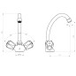 SCHÜTTE Miscelatore per Lavabo con 2 Maniglie SAVINO Cromato SCHÜTTE Miscelatore per Lavabo con 2 Maniglie SAVINO Cromato