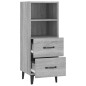 Credenza Grigio Sonoma 34,5x34x90 cm in Legno Multistrato Credenza Grigio Sonoma 34,5x34x90 cm in Legno Multistrato