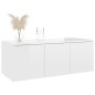 Mobile TV Bianco Lucido 80x34x30 cm in Truciolato Mobile TV Bianco Lucido 80x34x30 cm in Truciolato