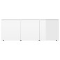 Mobile TV Bianco Lucido 80x34x30 cm in Truciolato Mobile TV Bianco Lucido 80x34x30 cm in Truciolato