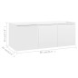 Mobile TV Bianco Lucido 80x34x30 cm in Truciolato Mobile TV Bianco Lucido 80x34x30 cm in Truciolato