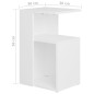 vidaXL Tavolino da Salotto Bianco 36x30x56 cm in Legno Multistrato vidaXL Tavolino da Salotto Bianco 36x30x56 cm in Legno Multistrato