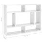 vidaXL Scaffale a Parete Bianco Lucido 75x16x55 cm in Truciolato vidaXL Scaffale a Parete Bianco Lucido 75x16x55 cm in Truciolato