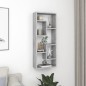 vidaXL Scaffale a Parete Grigio Cemento 36x16x90 cm in Truciolato vidaXL Scaffale a Parete Grigio Cemento 36x16x90 cm in Truciolato