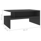 vidaXL Tavolino da Salotto Grigio 90x60x42,5 cm in Truciolato vidaXL Tavolino da Salotto Grigio 90x60x42,5 cm in Truciolato