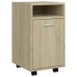 vidaXL Credenza con Ruote Rovere Sonoma 33x38x60 cm in Truciolato vidaXL Credenza con Ruote Rovere Sonoma 33x38x60 cm in Truciolato