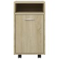 vidaXL Credenza con Ruote Rovere Sonoma 33x38x60 cm in Truciolato vidaXL Credenza con Ruote Rovere Sonoma 33x38x60 cm in Truciolato