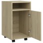 vidaXL Credenza con Ruote Rovere Sonoma 33x38x60 cm in Truciolato vidaXL Credenza con Ruote Rovere Sonoma 33x38x60 cm in Truciolato