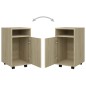 vidaXL Credenza con Ruote Rovere Sonoma 33x38x60 cm in Truciolato vidaXL Credenza con Ruote Rovere Sonoma 33x38x60 cm in Truciolato