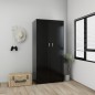 vidaXL Armadio Nero 82,5x51,5x180 cm in Legno Multistrato