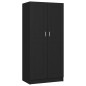 vidaXL Armadio Nero 82,5x51,5x180 cm in Legno Multistrato