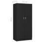 vidaXL Armadio Nero 82,5x51,5x180 cm in Legno Multistrato