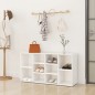 vidaXL Scarpiera con Panchina Bianco 103x30x54,5 cm in Multistrato vidaXL Scarpiera con Panchina Bianco 103x30x54,5 cm in Multistrato