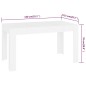 vidaXL Tavolo da Pranzo Bianco 140x74,5x76 cm in Legno Multistrato vidaXL Tavolo da Pranzo Bianco 140x74,5x76 cm in Legno Multistrato
