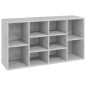 vidaXL Scarpiera con Panchina Grigio Calcestruzzo 103x30x54,5cm Truciolato