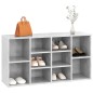vidaXL Scarpiera con Panchina Grigio Calcestruzzo 103x30x54,5cm Truciolato