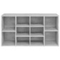 vidaXL Scarpiera con Panchina Grigio Calcestruzzo 103x30x54,5cm Truciolato