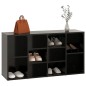vidaXL Scarpiera con Panchina Nero 103x30x54,5cm Truciolato vidaXL Scarpiera con Panchina Nero 103x30x54,5cm Truciolato