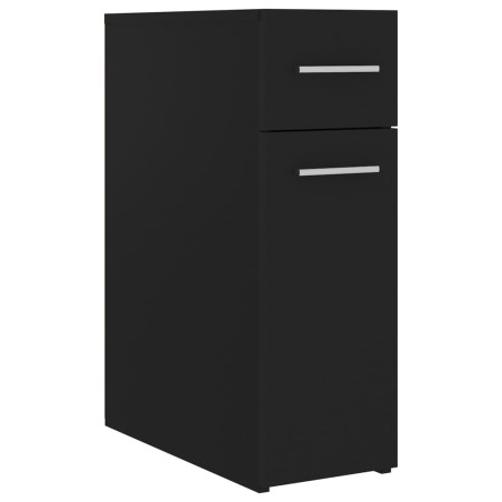 vidaXL Armadietto da Farmacia Nero 20x45,5x60 cm in Truciolato