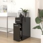 vidaXL Armadietto da Farmacia Nero Lucido 20x45,5x60 cm in Truciolato