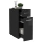 vidaXL Armadietto da Farmacia Nero Lucido 20x45,5x60 cm in Truciolato