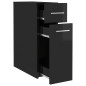 vidaXL Armadietto da Farmacia Nero Lucido 20x45,5x60 cm in Truciolato
