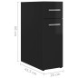 vidaXL Armadietto da Farmacia Nero Lucido 20x45,5x60 cm in Truciolato