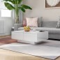 vidaXL Tavolino Salotto Bianco Lucido 90x60x31 cm in Legno Multistrato vidaXL Tavolino Salotto Bianco Lucido 90x60x31 cm in Legno Multistrato