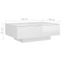 vidaXL Tavolino Salotto Bianco Lucido 90x60x31 cm in Legno Multistrato vidaXL Tavolino Salotto Bianco Lucido 90x60x31 cm in Legno Multistrato