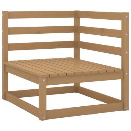 vidaXL Divani Angolari da Giardino 2pz Ambrati Legno Massello di Pino