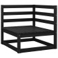 vidaXL Divani Angolari da Giardino 2 pz in Massello di Pino Nero vidaXL Divani Angolari da Giardino 2 pz in Massello di Pino Nero
