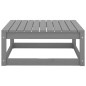 vidaXL Set Divani da Giardino 2 pz Grigio in Legno Massello di Pino