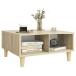 vidaXL Tavolino da Salotto Bianco e Sonoma 60x60x30 cm in Truciolato vidaXL Tavolino da Salotto Bianco e Sonoma 60x60x30 cm in Truciolato