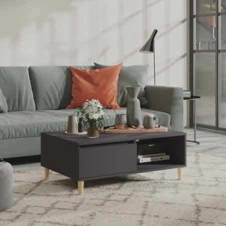 vidaXL Tavolino da Salotto Grigio 90x60x35 cm in Truciolato 