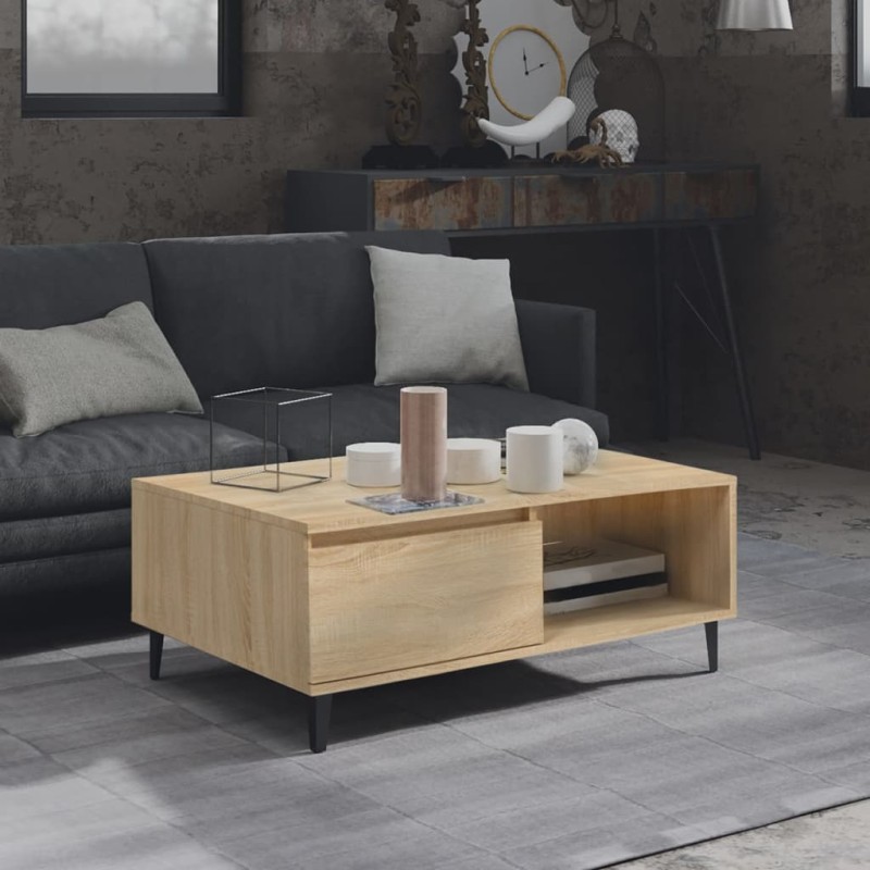 vidaXL Tavolino da Salotto Rovere Sonoma 90x60x35 cm in Truciolato vidaXL Tavolino da Salotto Rovere Sonoma 90x60x35 cm in Truciolato