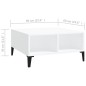 vidaXL Tavolino da Salotto Bianco 60x60x30 cm in Truciolato vidaXL Tavolino da Salotto Bianco 60x60x30 cm in Truciolato