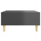 vidaXL Tavolino da Salotto Grigio Lucido 60x60x30 cm in Truciolato vidaXL Tavolino da Salotto Grigio Lucido 60x60x30 cm in Truciolato