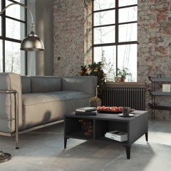 vidaXL Tavolino da Salotto Grigio 60x60x30 cm in Truciolato