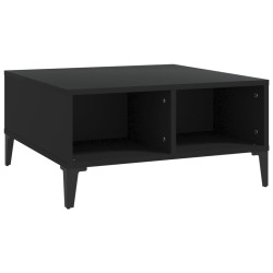 vidaXL Tavolino da Salotto Nero 60x60x30 cm in Truciolato