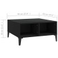 vidaXL Tavolino da Salotto Nero 60x60x30 cm in Truciolato