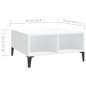 vidaXL Tavolino da Salotto Bianco Lucido 60x60x30 cm in Truciolato vidaXL Tavolino da Salotto Bianco Lucido 60x60x30 cm in Truciolato