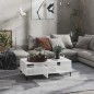 vidaXL Tavolino da Salotto Bianco Lucido 103,5x60x35 cm in Truciolato vidaXL Tavolino da Salotto Bianco Lucido 103,5x60x35 cm in Truciolato