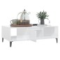 vidaXL Tavolino da Salotto Bianco Lucido 103,5x60x35 cm in Truciolato vidaXL Tavolino da Salotto Bianco Lucido 103,5x60x35 cm in Truciolato