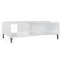 vidaXL Tavolino da Salotto Bianco Lucido 103,5x60x35 cm in Truciolato vidaXL Tavolino da Salotto Bianco Lucido 103,5x60x35 cm in Truciolato