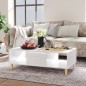 vidaXL Tavolino da Salotto Bianco Lucido 103,5x60x35 cm in Truciolato vidaXL Tavolino da Salotto Bianco Lucido 103,5x60x35 cm in Truciolato