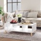 vidaXL Tavolino da Salotto Bianco Lucido 103,5x60x35 cm in Truciolato vidaXL Tavolino da Salotto Bianco Lucido 103,5x60x35 cm in Truciolato