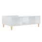 vidaXL Tavolino da Salotto Bianco Lucido 103,5x60x35 cm in Truciolato vidaXL Tavolino da Salotto Bianco Lucido 103,5x60x35 cm in Truciolato