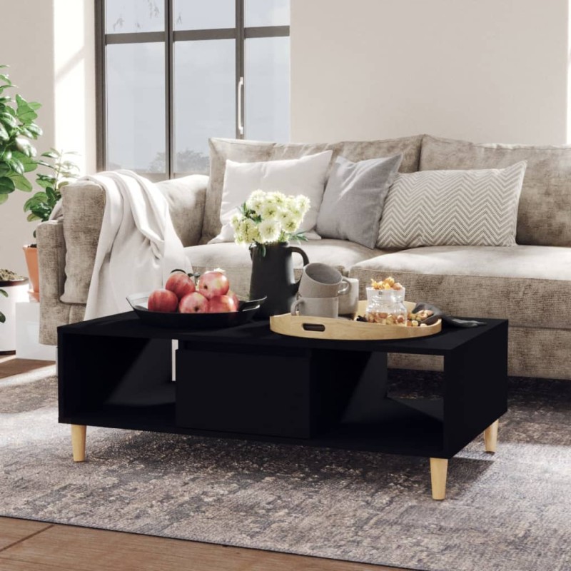 vidaXL Tavolino da Salotto Nero 103,5x60x35 cm in Truciolato vidaXL Tavolino da Salotto Nero 103,5x60x35 cm in Truciolato