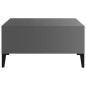 vidaXL Tavolino da Salotto Grigio Lucido 60x60x30 cm in Truciolato vidaXL Tavolino da Salotto Grigio Lucido 60x60x30 cm in Truciolato